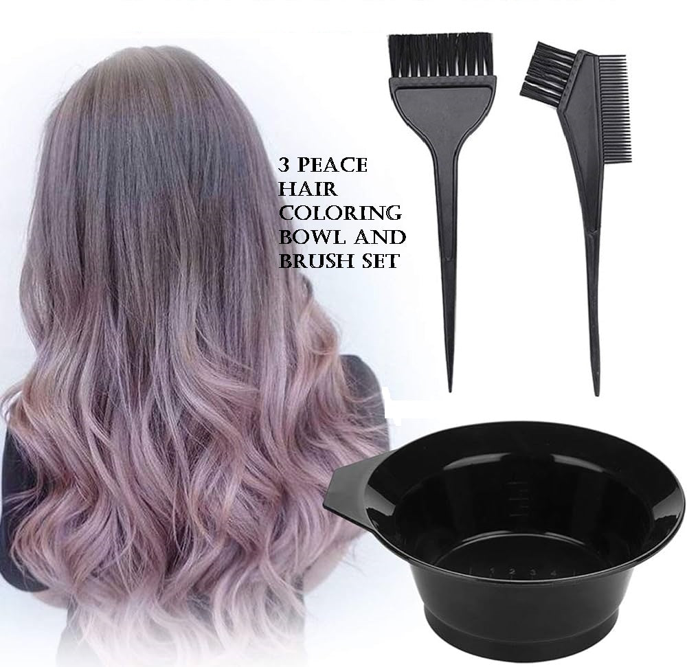 Black Hair Color Bowl and Brush Set