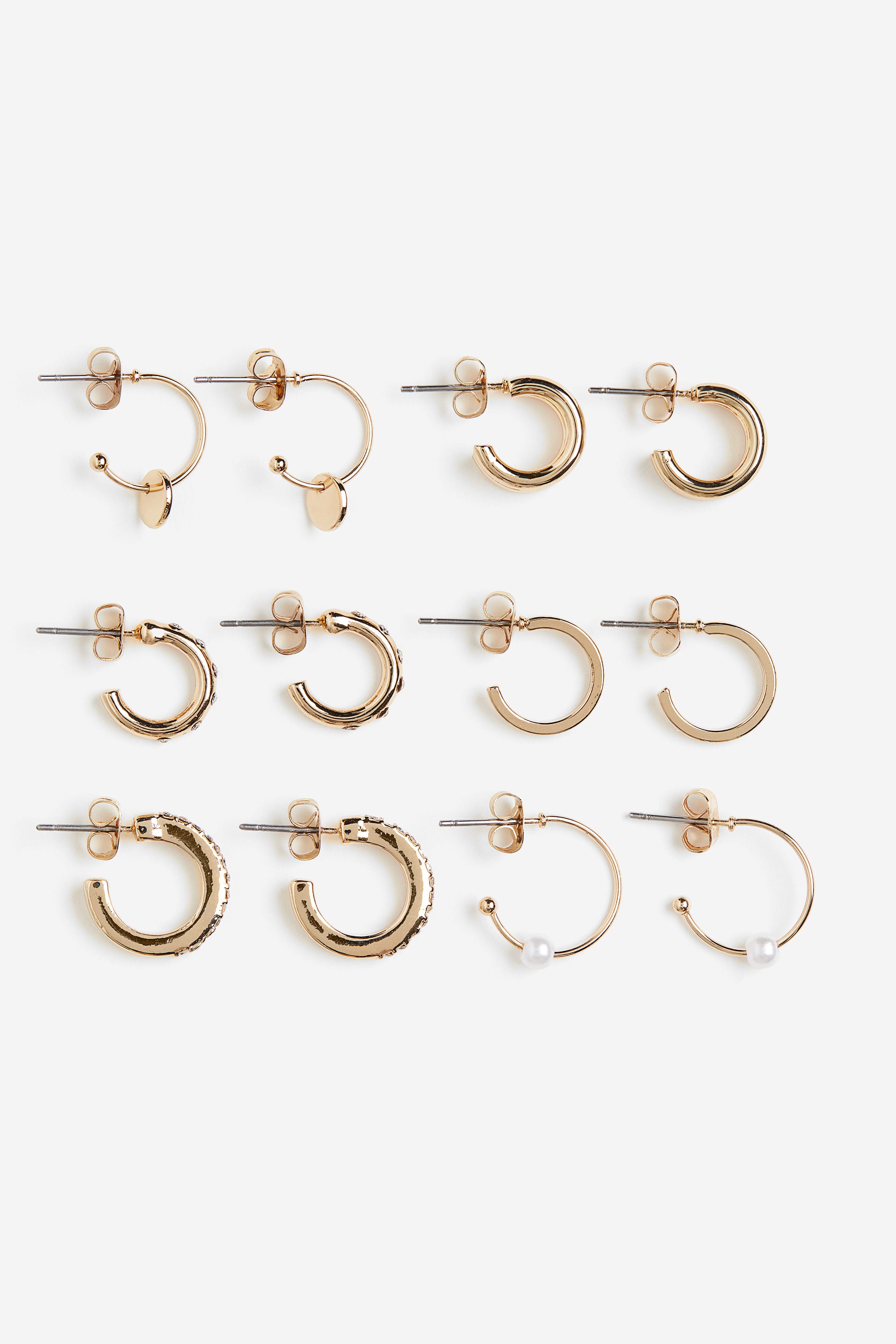 6 Pairs Hoop Earrings