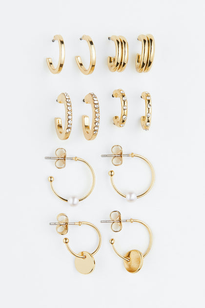 6 Pairs Hoop Earrings